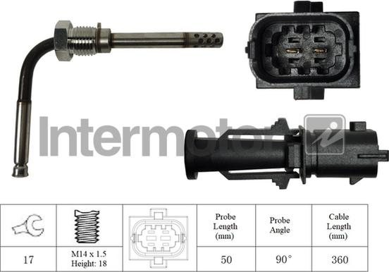 INTERMOTOR 27022 - Sensor, işlənmiş qazın temperaturu furqanavto.az