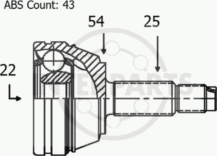 InterParts OJ-0656 - Birləşmə dəsti, ötürücü val furqanavto.az