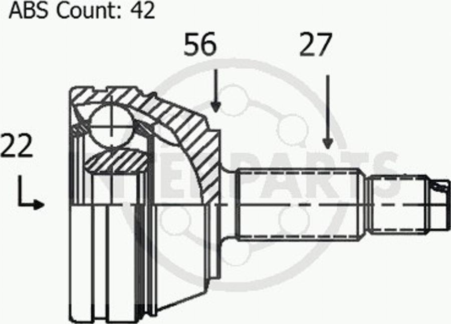 InterParts OJ-0143 - Birləşmə dəsti, ötürücü val furqanavto.az