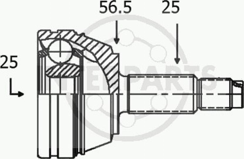 InterParts OJ-1686 - Birləşmə dəsti, ötürücü val furqanavto.az