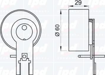 IPD 14-0740 - Gərginlik kasnağı, vaxt kəməri furqanavto.az