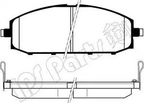 IPS Parts IBD-1178 - Əyləc altlığı dəsti, əyləc diski furqanavto.az