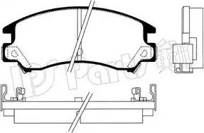 IPS Parts IBD-1703 - Əyləc altlığı dəsti, əyləc diski furqanavto.az