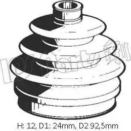 IPS Parts IBK-10009 - Körük, sürücü val furqanavto.az