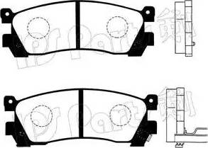 IPS Parts IBR-1305 - Əyləc altlığı dəsti, əyləc diski furqanavto.az