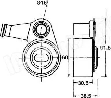 IPS Parts ITB-6238 - Gərginləşdirici, vaxt kəməri furqanavto.az