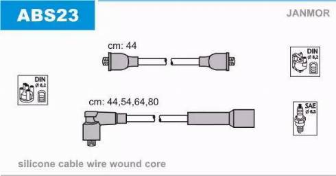 Janmor ABS23 - Alovlanma kabeli dəsti furqanavto.az