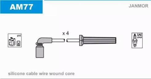 Janmor AM77 - Alovlanma kabeli dəsti furqanavto.az