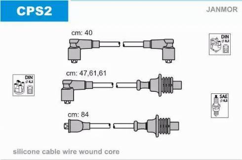 Janmor CPS2 - Alovlanma kabeli dəsti furqanavto.az