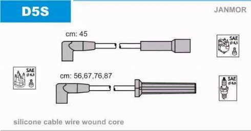 Janmor D5S - Alovlanma kabeli dəsti furqanavto.az