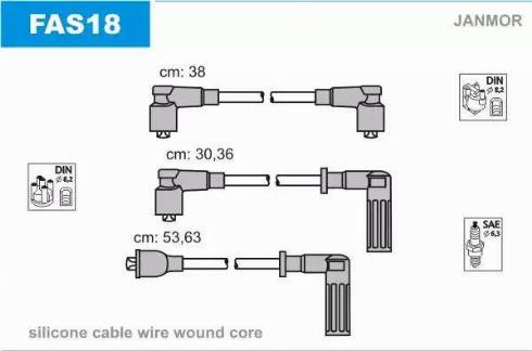 Janmor FAS18 - Alovlanma kabeli dəsti furqanavto.az