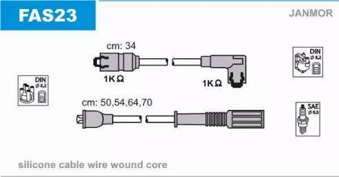 Janmor FAS23 - Alovlanma kabeli dəsti furqanavto.az