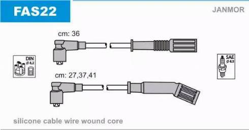 Janmor FAS22 - Alovlanma kabeli dəsti furqanavto.az
