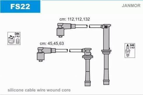 Janmor FS22 - Alovlanma kabeli dəsti furqanavto.az