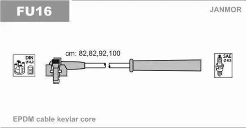 Janmor FU16 - Alovlanma kabeli dəsti furqanavto.az