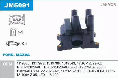 Janmor JM5091 - Alovlanma bobini furqanavto.az