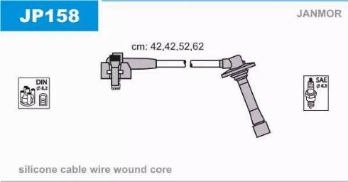 Janmor JP158 - Alovlanma kabeli dəsti furqanavto.az