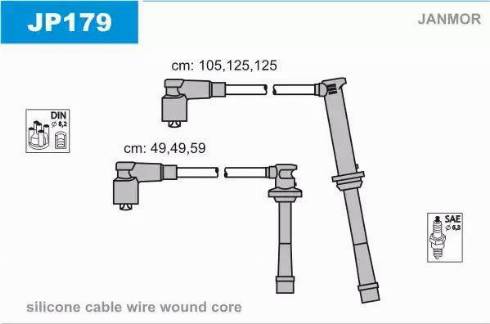 Janmor JP179 - Alovlanma kabeli dəsti furqanavto.az