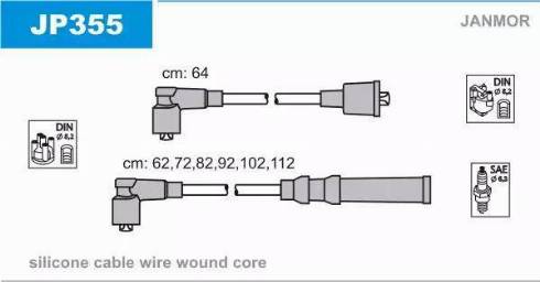 Janmor JP355 - Alovlanma kabeli dəsti furqanavto.az