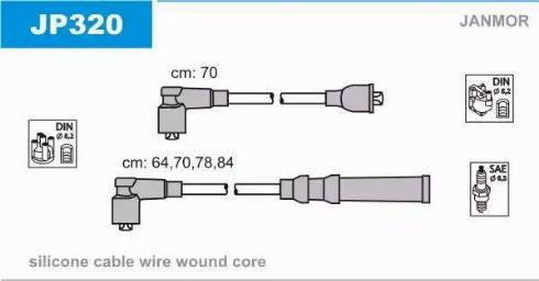 Janmor JP320 - Alovlanma kabeli dəsti furqanavto.az