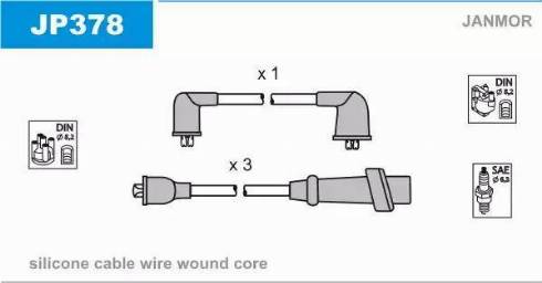 Janmor JP378 - Alovlanma kabeli dəsti furqanavto.az