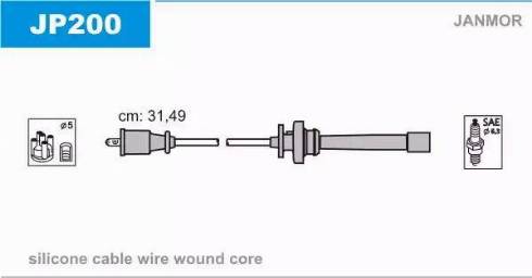 Janmor JP200 - Alovlanma kabeli dəsti furqanavto.az