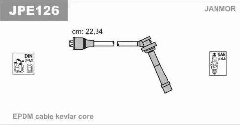 Janmor JPE126 - Alovlanma kabeli dəsti furqanavto.az
