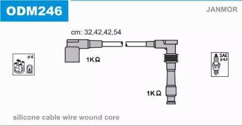 Janmor ODM246 - Alovlanma kabeli dəsti furqanavto.az