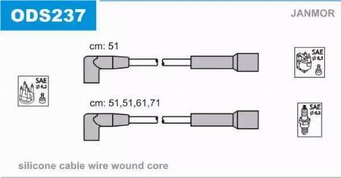 Janmor ODS237 - Alovlanma kabeli dəsti furqanavto.az