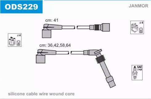 Janmor ODS229 - Alovlanma kabeli dəsti furqanavto.az