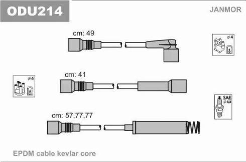 Janmor ODU214 - Alovlanma kabeli dəsti furqanavto.az