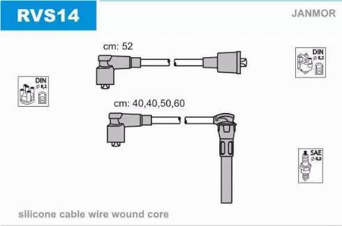 Janmor RVS14 - Alovlanma kabeli dəsti furqanavto.az