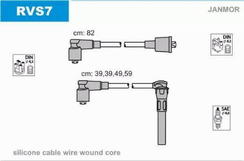 Janmor RVS7 - Alovlanma kabeli dəsti furqanavto.az