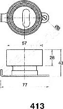 Japanparts BE-413 - Gərginləşdirici, vaxt kəməri furqanavto.az