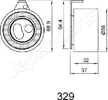 Japanparts BE-329 - Gərginləşdirici, vaxt kəməri furqanavto.az