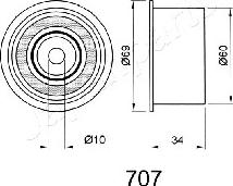 Japanparts BE-707 - Gərginləşdirici, vaxt kəməri furqanavto.az