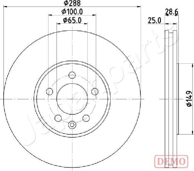 Japanparts DI-0950C - Əyləc Diski furqanavto.az