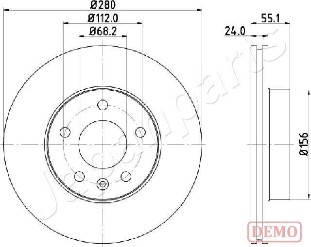 Japanparts DI-0958C - Əyləc Diski furqanavto.az