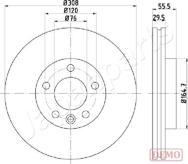 Japanparts DI-0953C - Əyləc Diski furqanavto.az