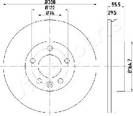 Japanparts DI-0953 - Əyləc Diski furqanavto.az