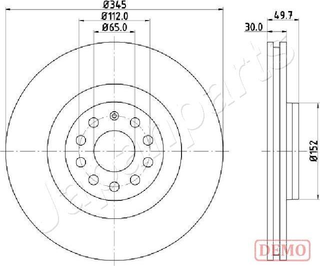 Japanparts DI-0908C - Əyləc Diski furqanavto.az