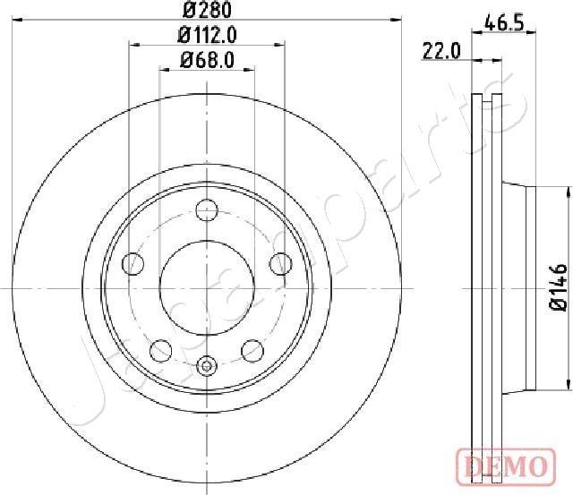 Japanparts DI-0911C - Əyləc Diski furqanavto.az