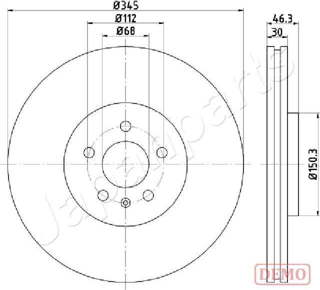 Japanparts DI-0912C - Əyləc Diski furqanavto.az