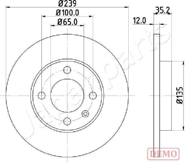 Japanparts DI-0938C - Əyləc Diski furqanavto.az