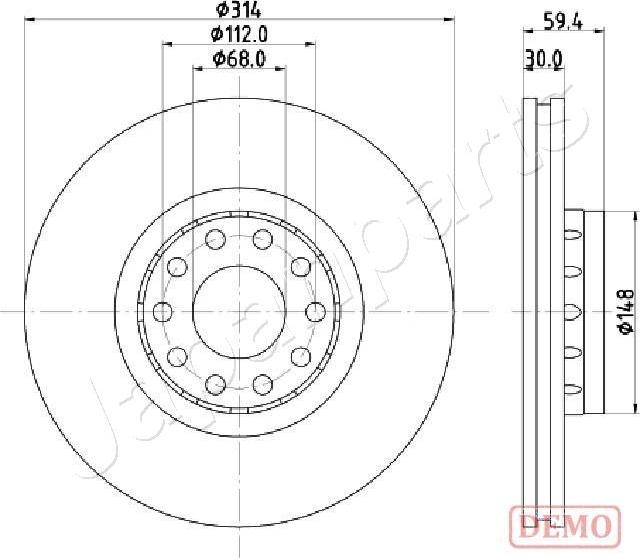 Japanparts DI-0924C - Əyləc Diski furqanavto.az