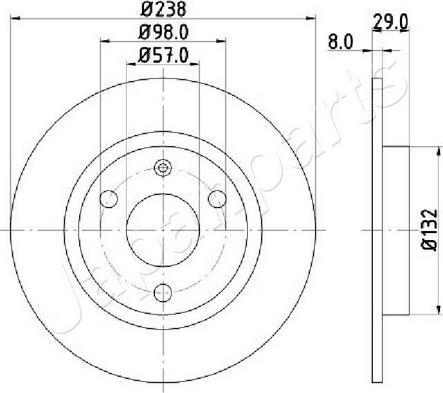 Japanparts DI-0639C - Əyləc Diski furqanavto.az