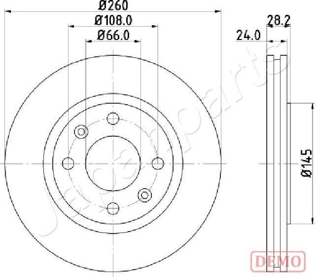 Japanparts DI-0632C - Əyləc Diski furqanavto.az