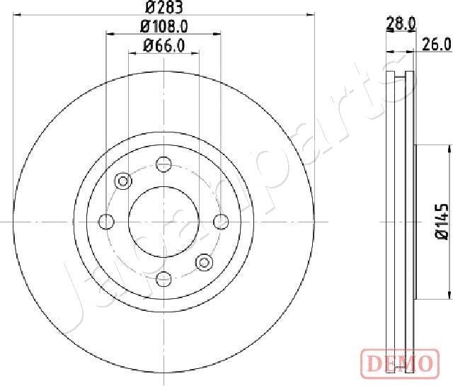 Japanparts DI-0627C - Əyləc Diski furqanavto.az