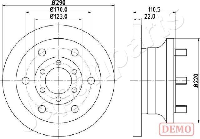 Japanparts DI-0256C - Əyləc Diski furqanavto.az