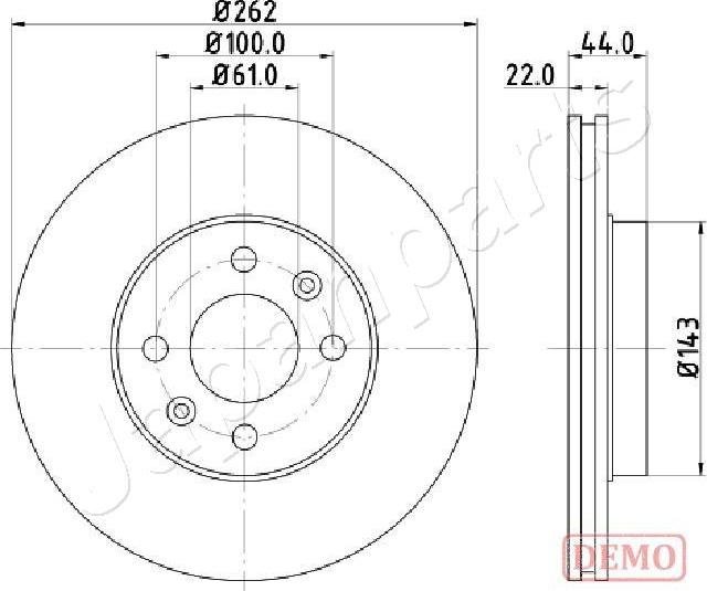 Japanparts DI-0709C - Əyləc Diski furqanavto.az